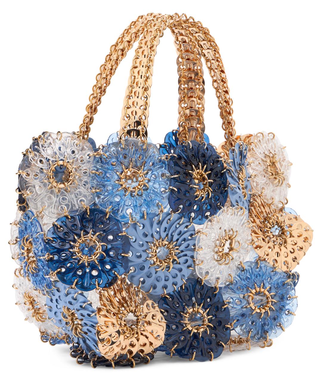 PACO RABANNE Синяя сумка с короткими ручками, фото 3