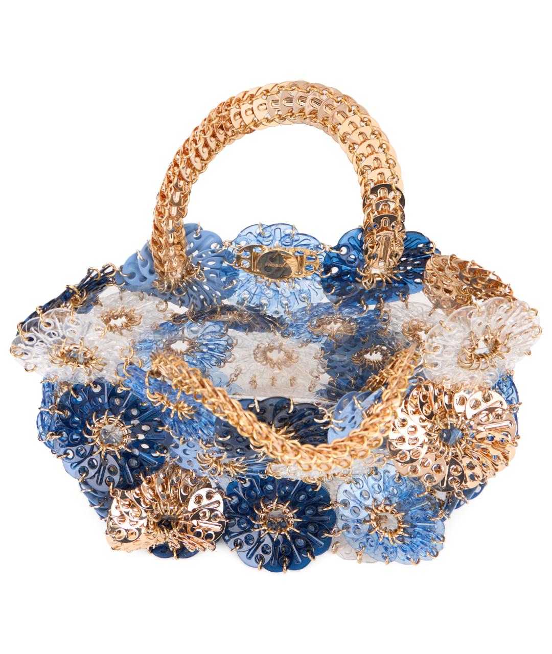 PACO RABANNE Синяя сумка с короткими ручками, фото 5