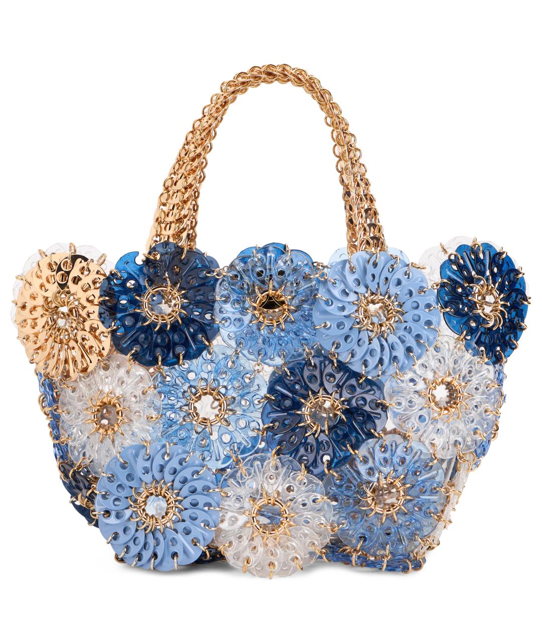 PACO RABANNE Синяя сумка с короткими ручками, фото 4