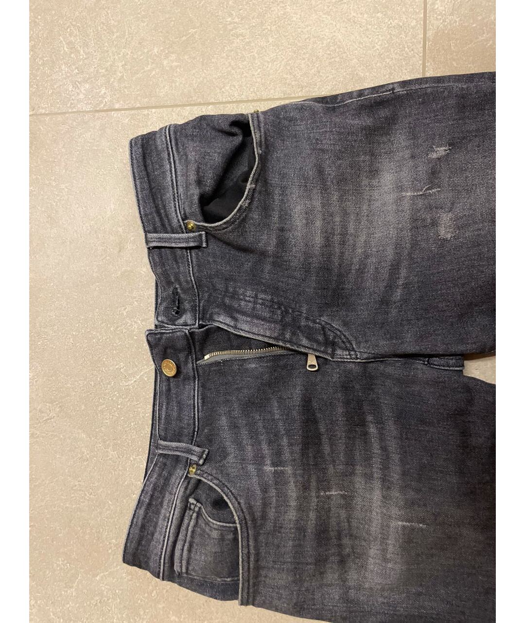 DOLCE&GABBANA Антрацитовые хлопко-эластановые джинсы скинни, фото 4