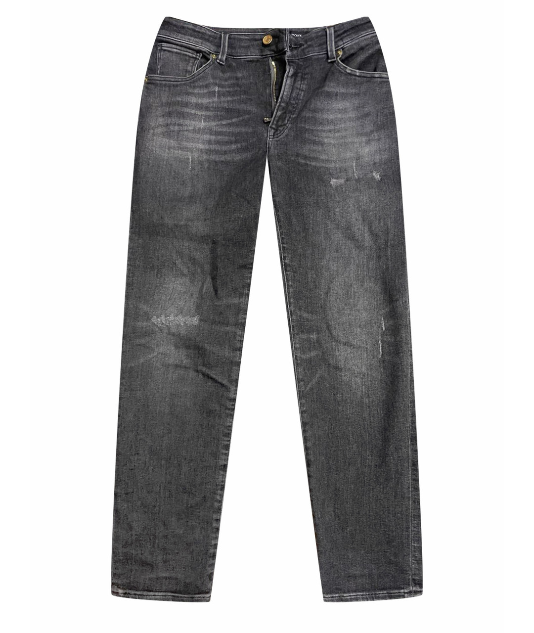 DOLCE&GABBANA Антрацитовые хлопко-эластановые джинсы скинни, фото 1