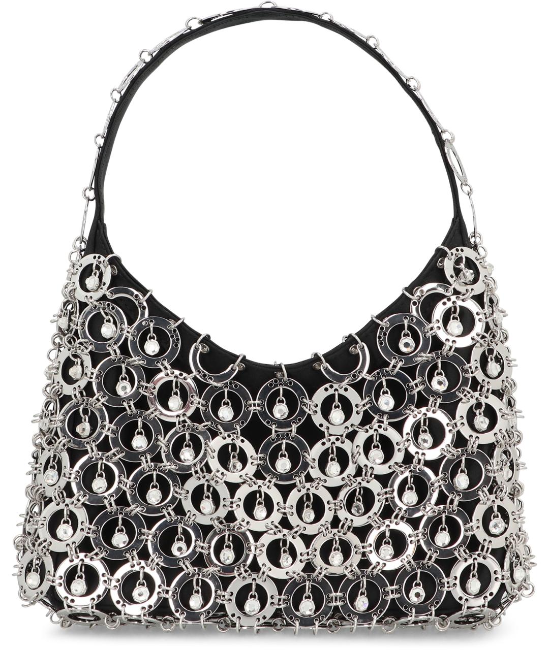 PACO RABANNE Черная синтетическая сумка с короткими ручками, фото 4