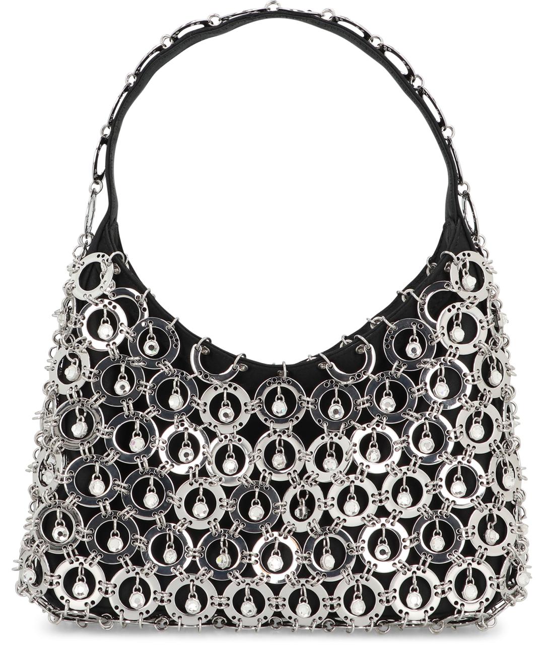 PACO RABANNE Черная синтетическая сумка с короткими ручками, фото 2