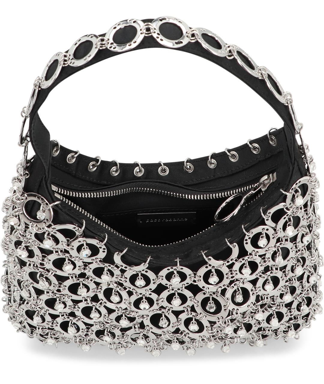 PACO RABANNE Черная синтетическая сумка с короткими ручками, фото 5