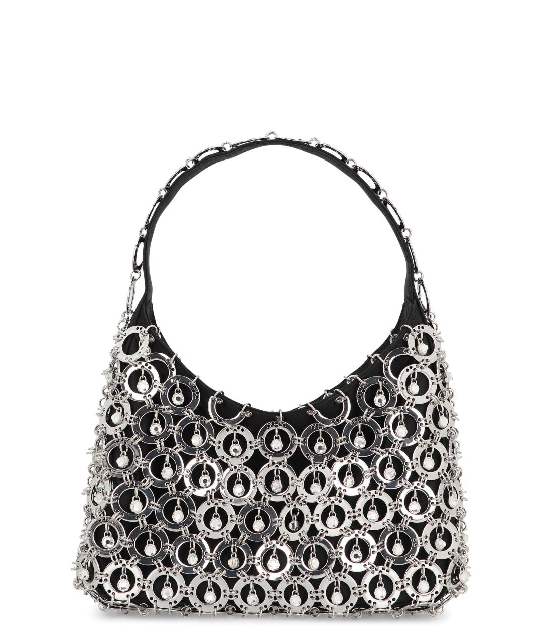 PACO RABANNE Черная синтетическая сумка с короткими ручками, фото 1