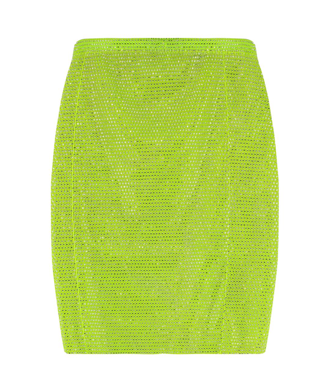 SANTA BRANDS Зеленая полиэстеровая юбка мини, фото 2