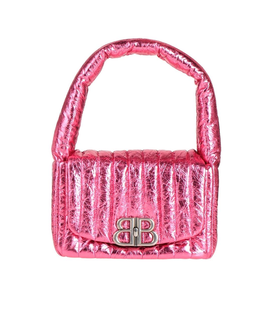 BALENCIAGA Розовая кожаная сумка с короткими ручками, фото 1