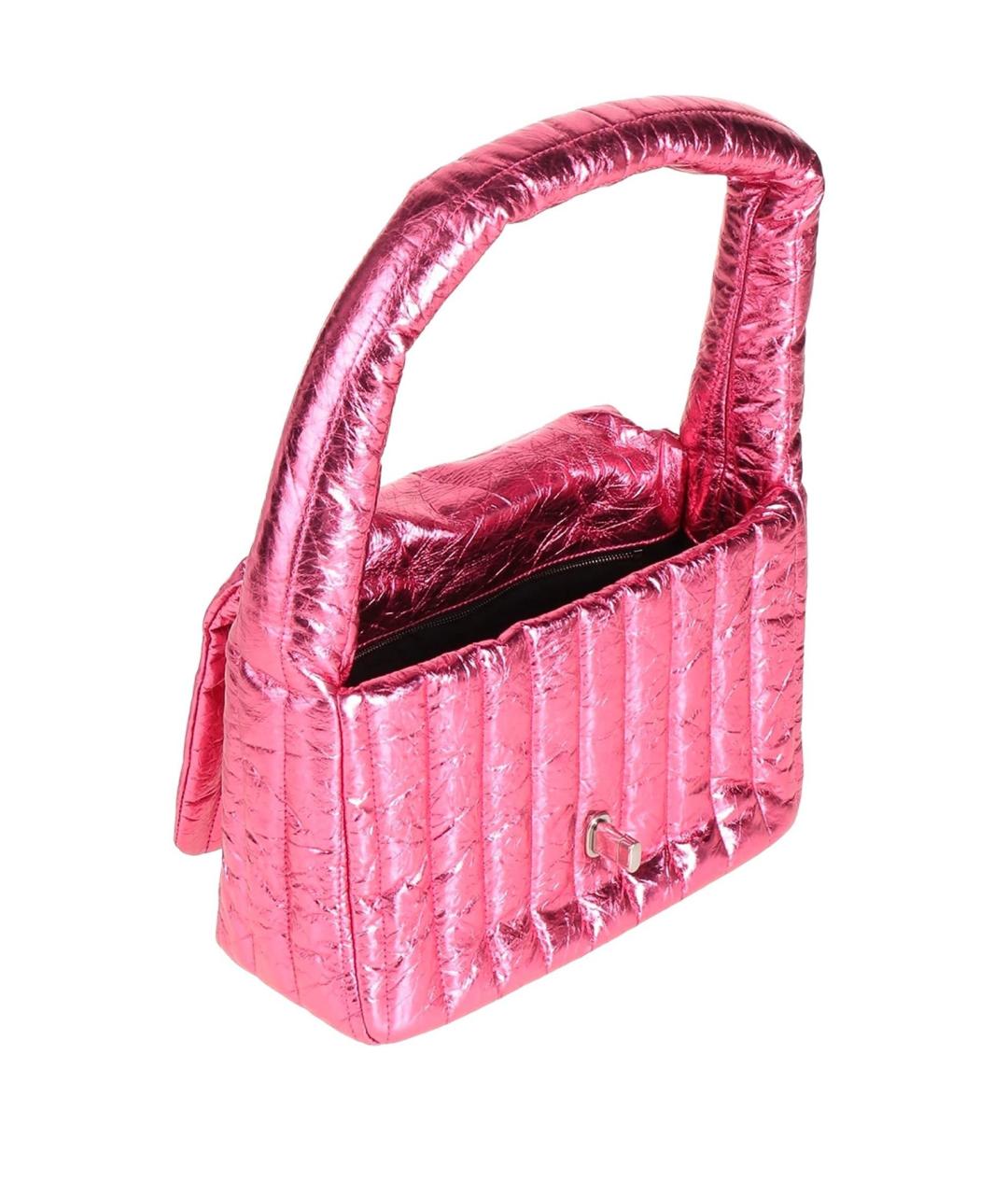 BALENCIAGA Розовая кожаная сумка с короткими ручками, фото 2