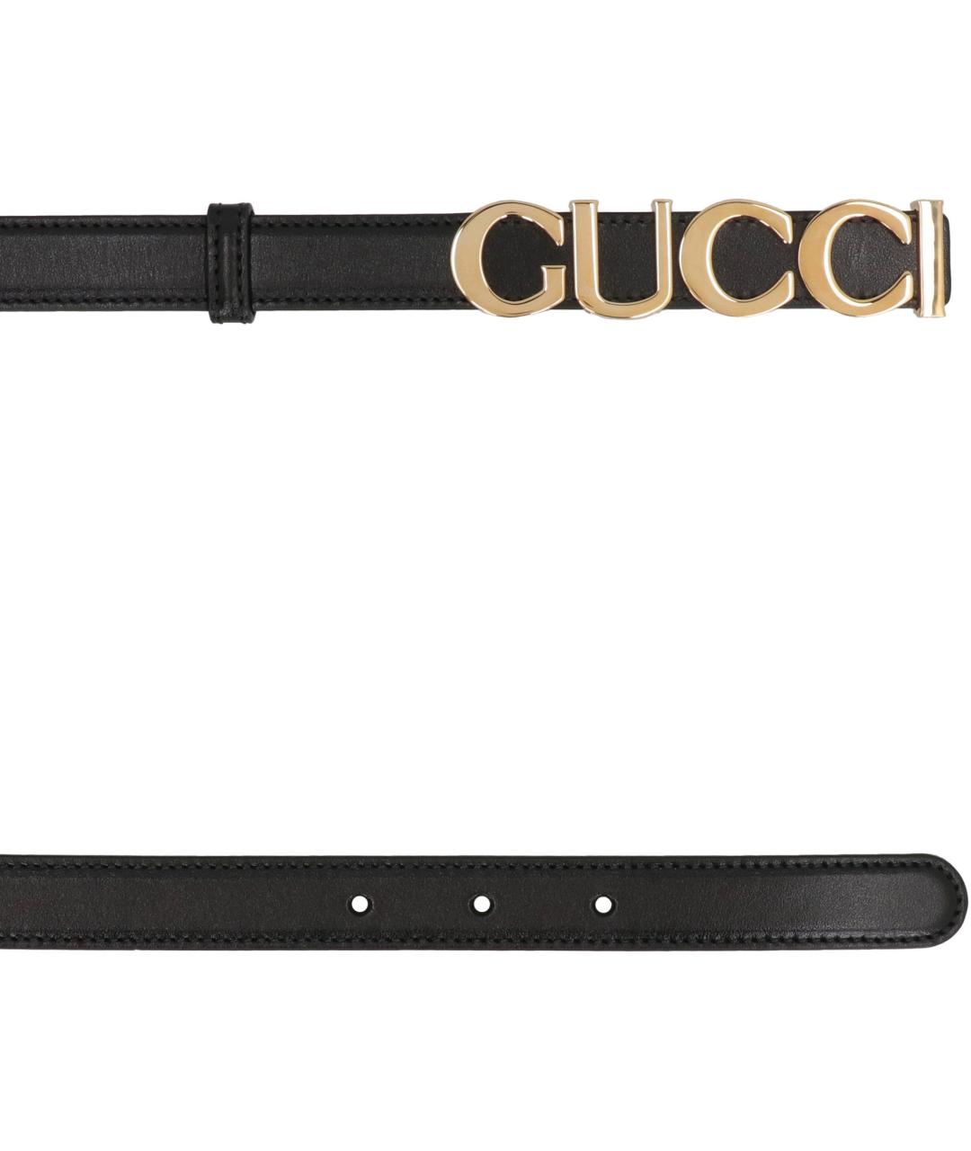 GUCCI Черный кожаный ремень, фото 2