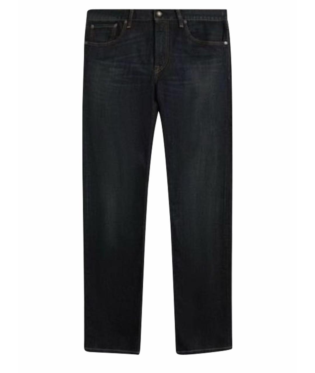 RALPH LAUREN Синие хлопковые прямые джинсы, фото 1