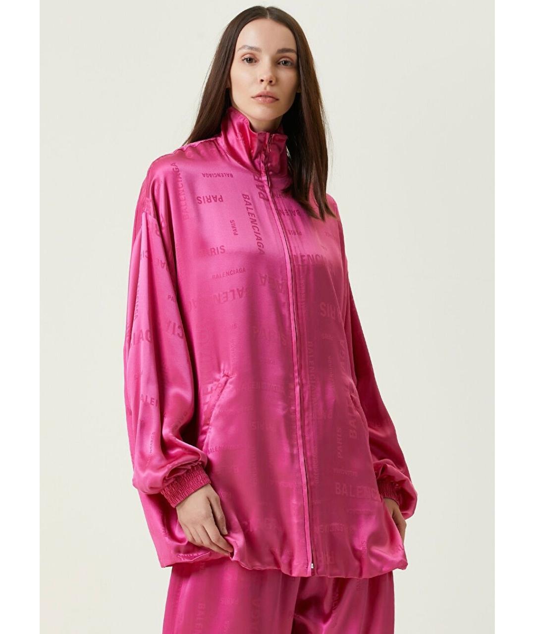 BALENCIAGA Розовая шелковая куртка, фото 2
