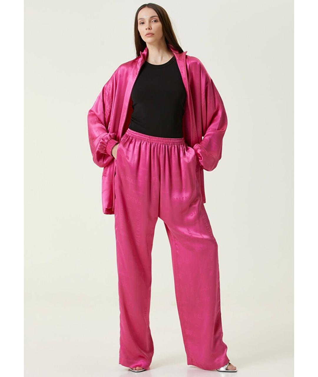 BALENCIAGA Розовая шелковая куртка, фото 4