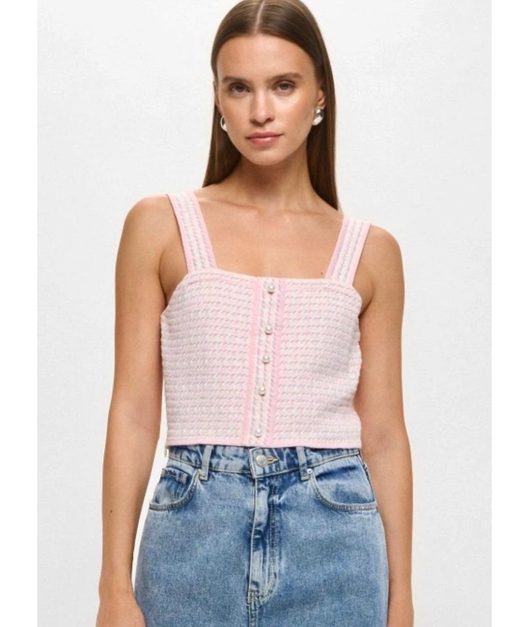 SANDRO Розовая хлопковая майка, фото 2