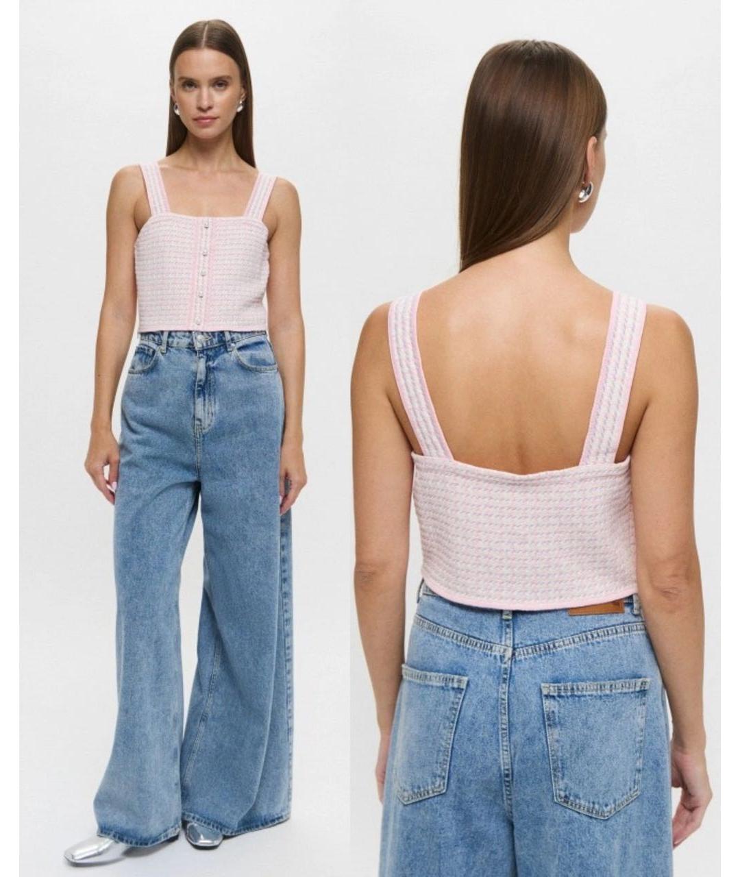 SANDRO Розовая хлопковая майка, фото 8