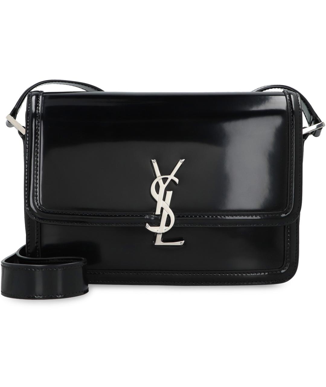 SAINT LAURENT Черная кожаная сумка на плечо, фото 1