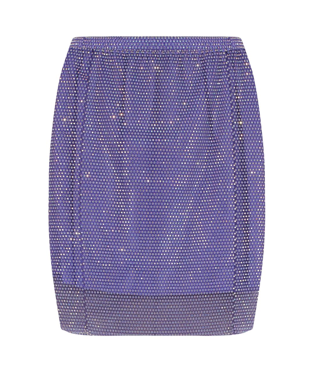 SANTA BRANDS Фиолетовая полиэстеровая юбка мини, фото 1