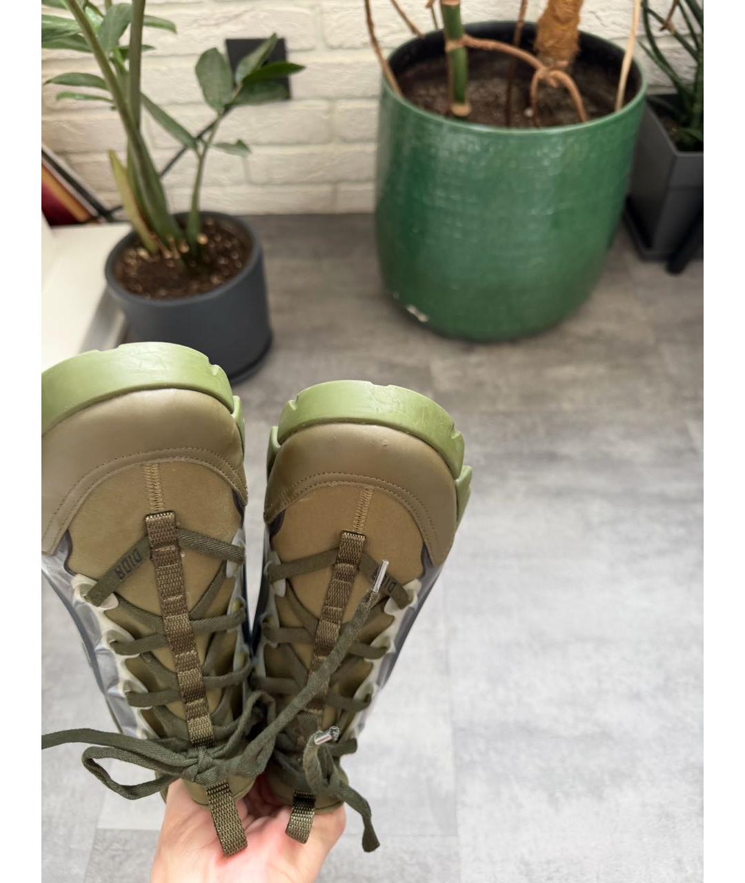 CHRISTIAN DIOR Зеленые резиновые кроссовки, фото 5