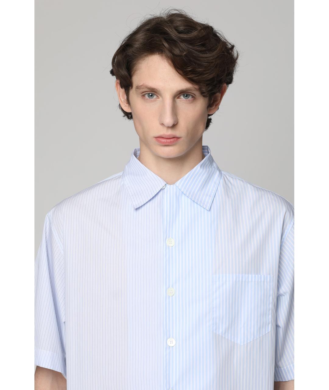 PRADA Голубая хлопковая кэжуал рубашка, фото 5