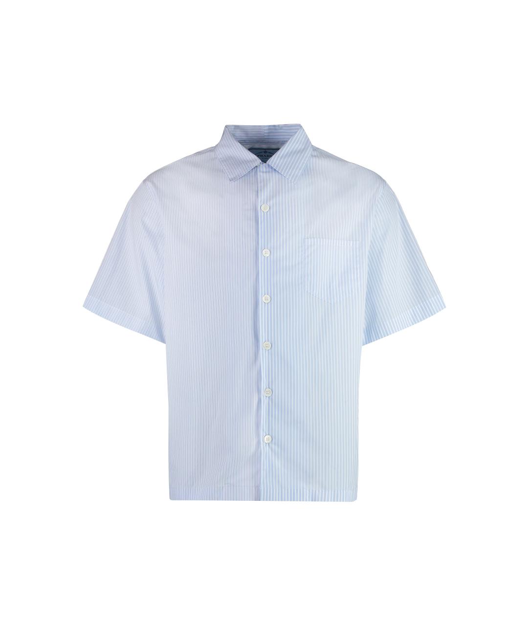 PRADA Голубая хлопковая кэжуал рубашка, фото 6