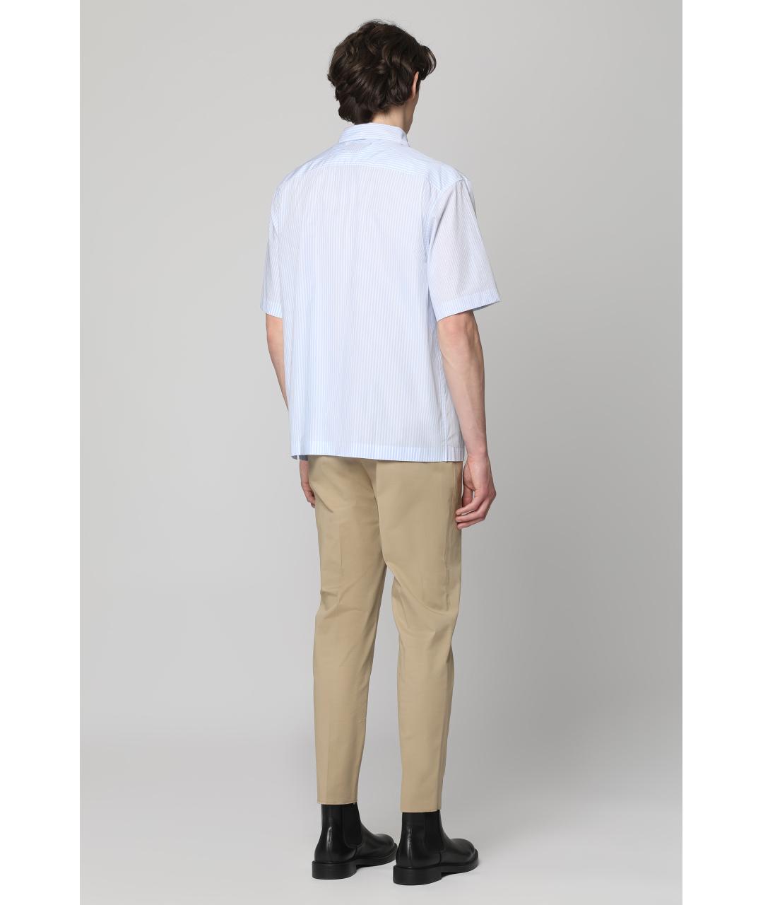 PRADA Голубая хлопковая кэжуал рубашка, фото 4