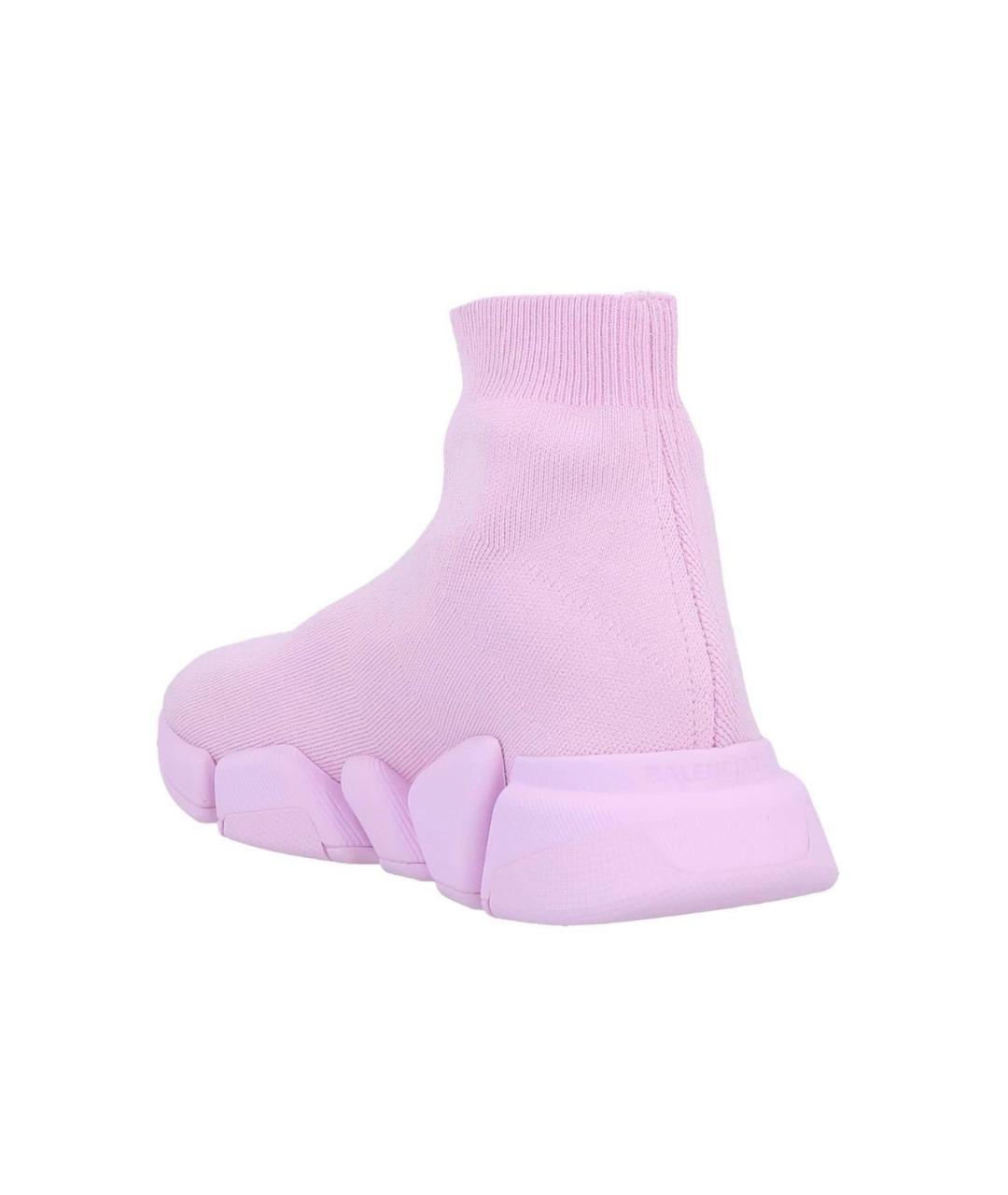 BALENCIAGA Розовые текстильные кроссовки, фото 4
