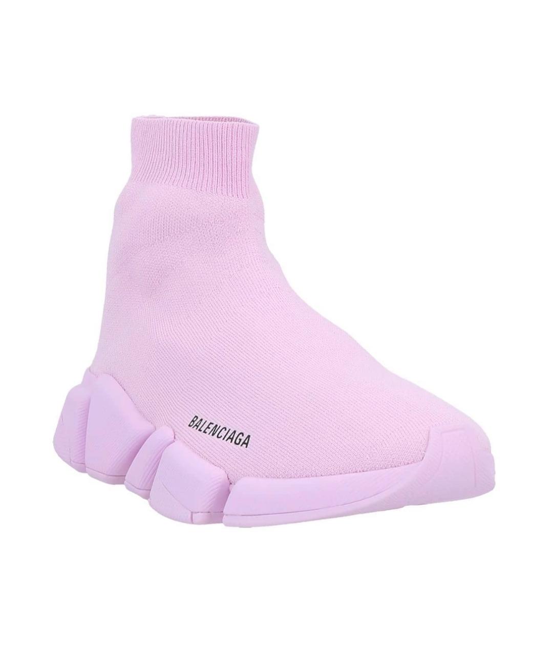 BALENCIAGA Розовые текстильные кроссовки, фото 2