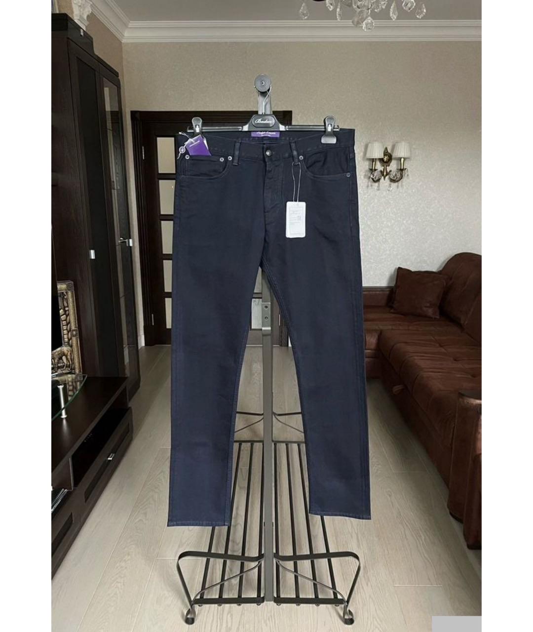 RALPH LAUREN Темно-синие хлопковые прямые джинсы, фото 6