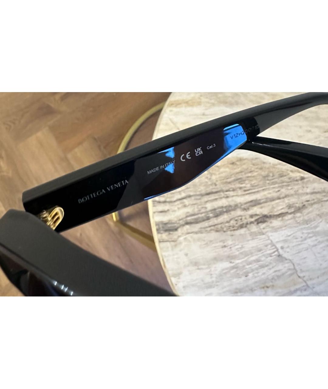 BOTTEGA VENETA Черные пластиковые солнцезащитные очки, фото 5