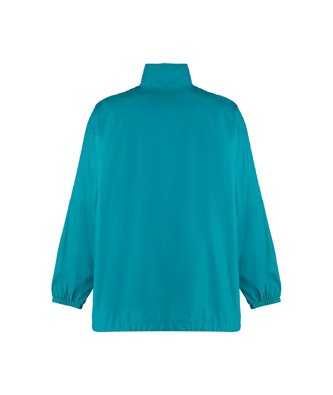 BALENCIAGA Бирюзовая полиамидовая куртка, фото 2