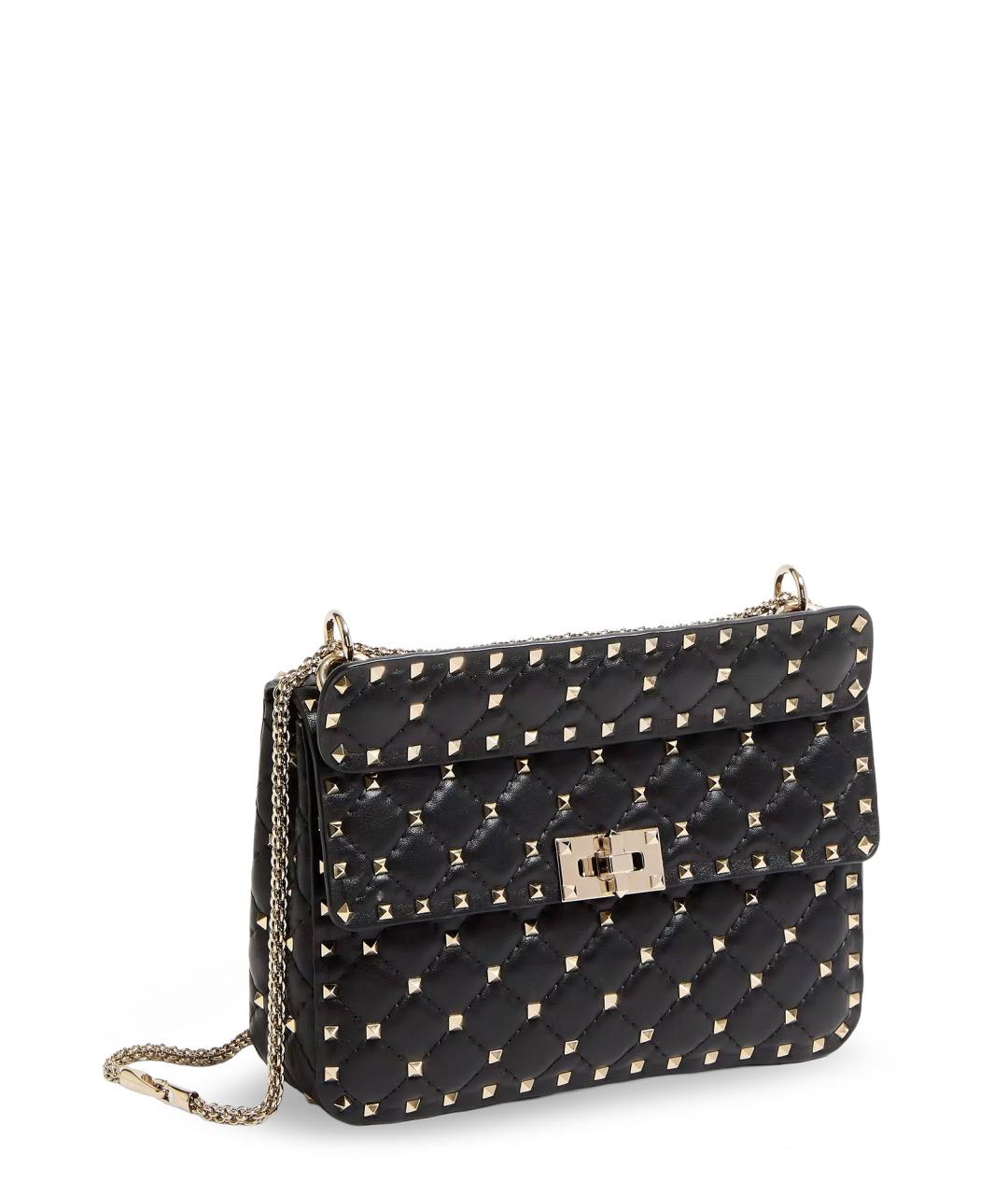 VALENTINO Черная кожаная сумка через плечо, фото 3