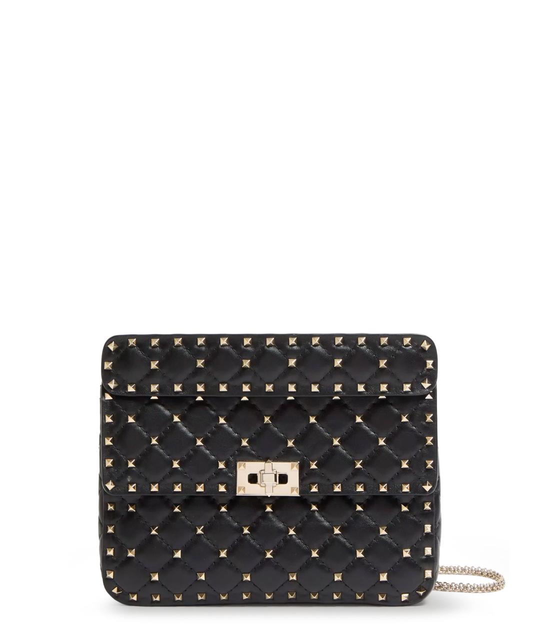 VALENTINO Черная кожаная сумка через плечо, фото 1