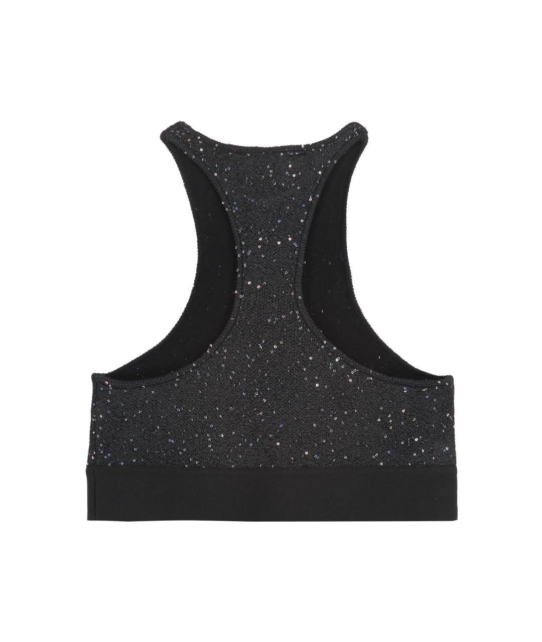 PALM ANGELS Черная полиэстеровая майка, фото 2