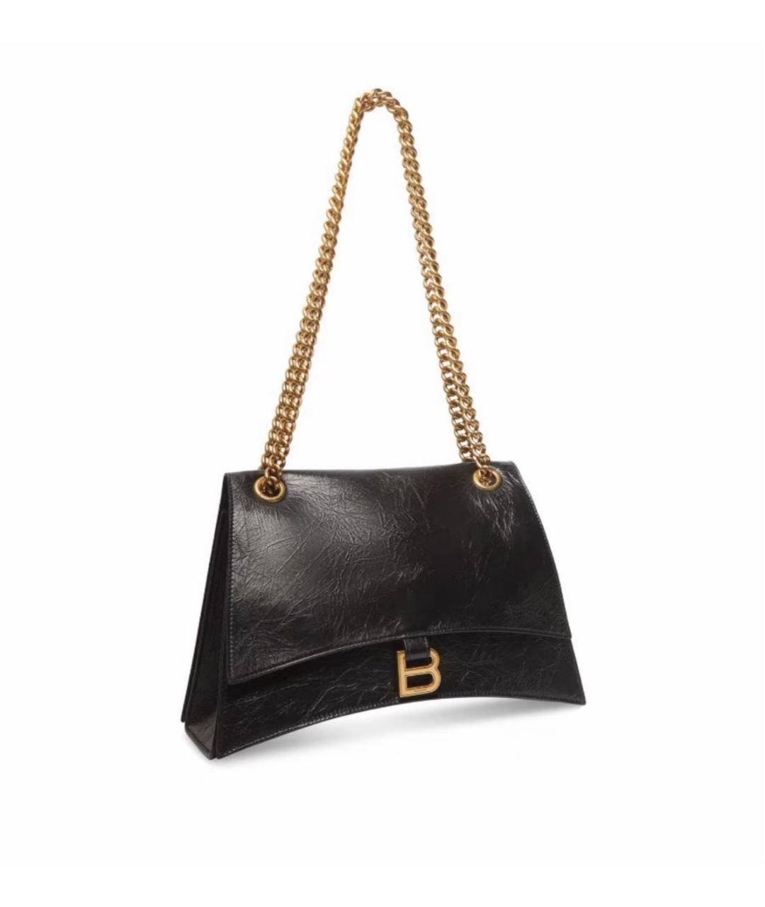 BALENCIAGA Черная кожаная сумка через плечо, фото 8