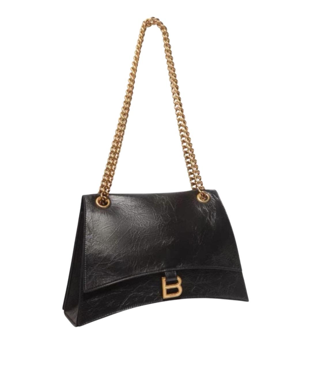 BALENCIAGA Черная кожаная сумка через плечо, фото 1