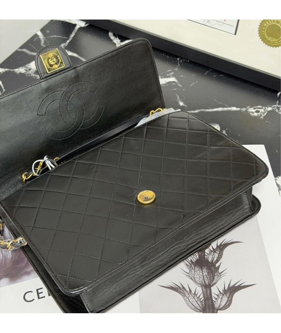 CHANEL Черная кожаная сумка через плечо, фото 3