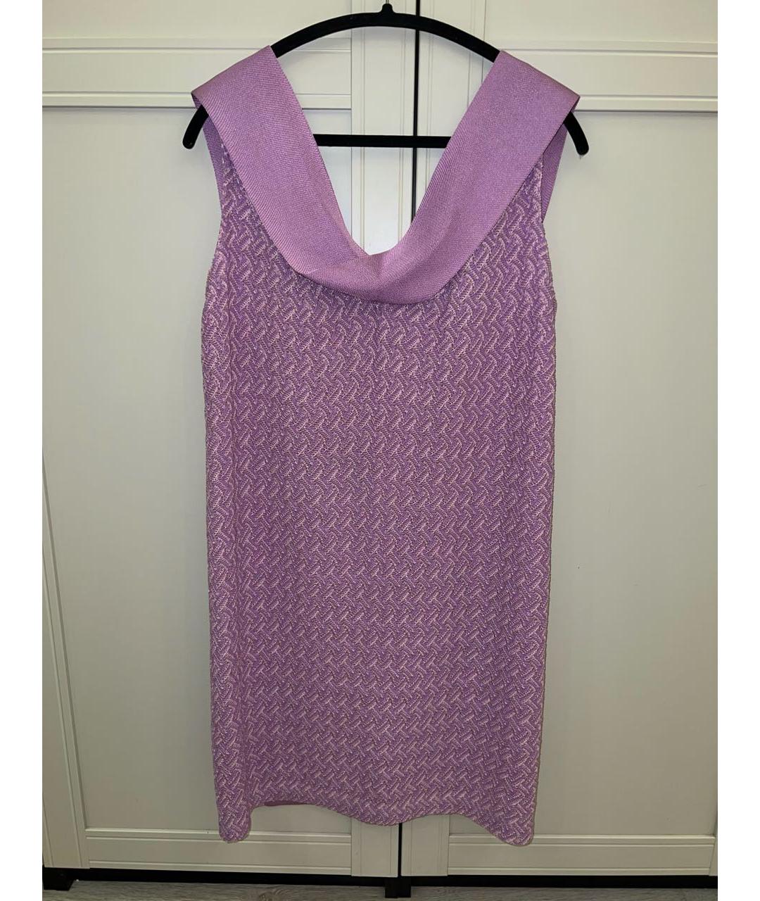 MISSONI Фиолетовое вискозное повседневное платье, фото 6