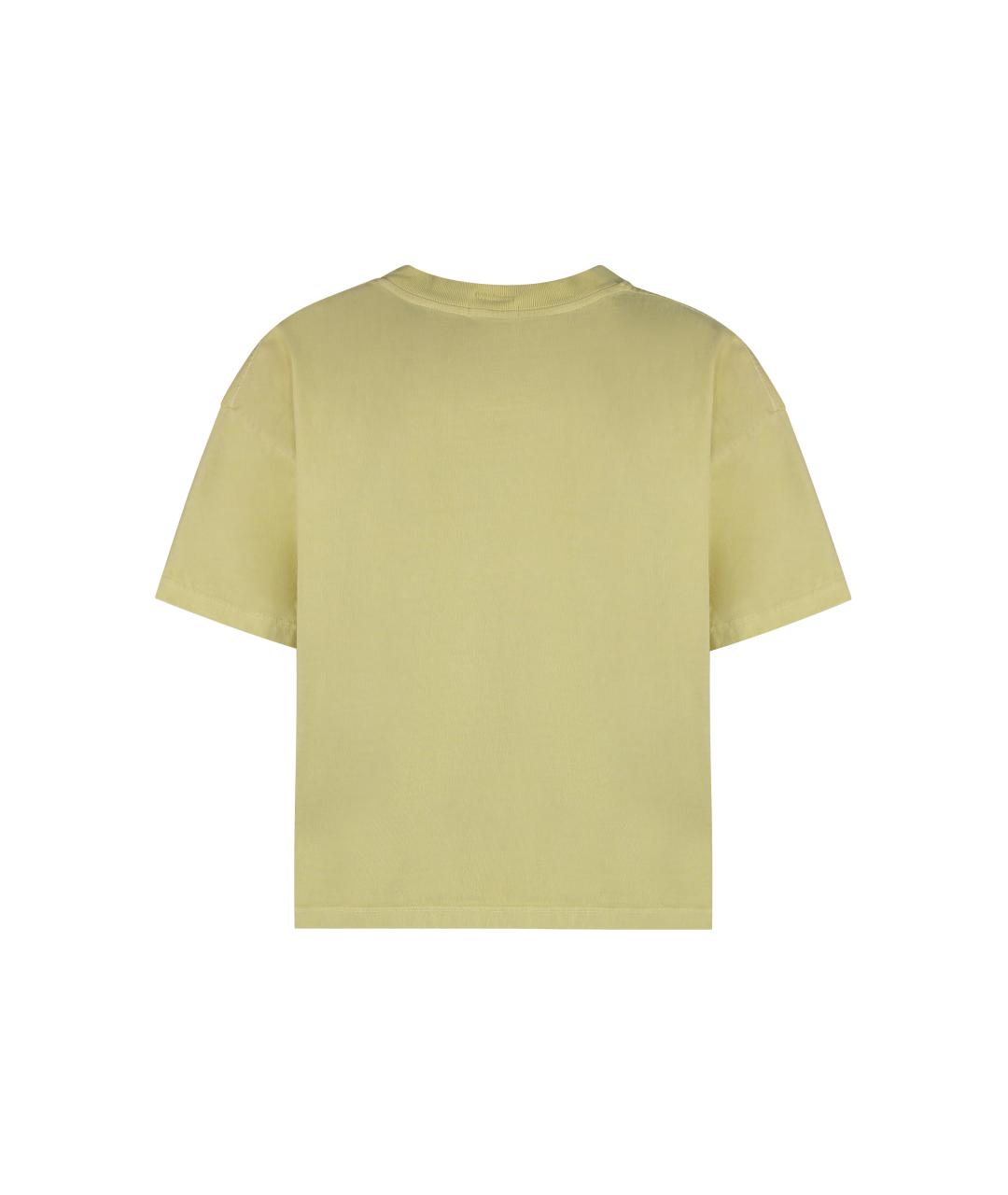 MOTHER Желтая хлопковая футболка, фото 2