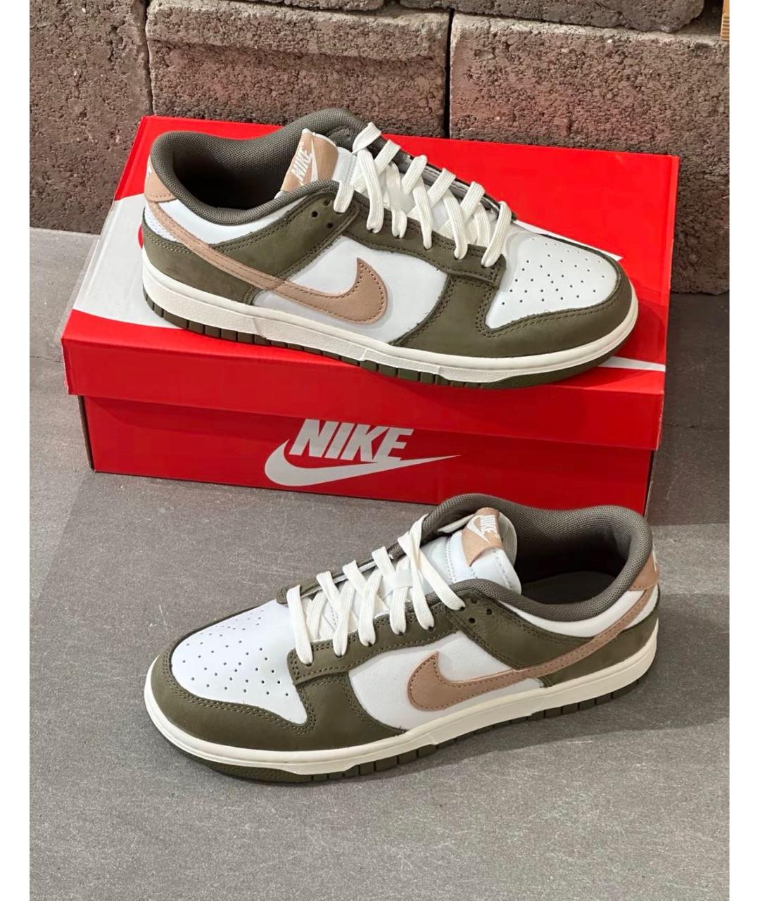 NIKE Хаки замшевые низкие кроссовки / кеды, фото 2