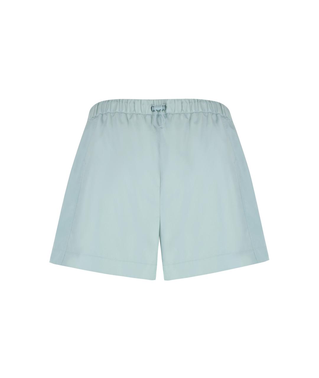 FENDI Голубые полиэстеровые шорты, фото 2
