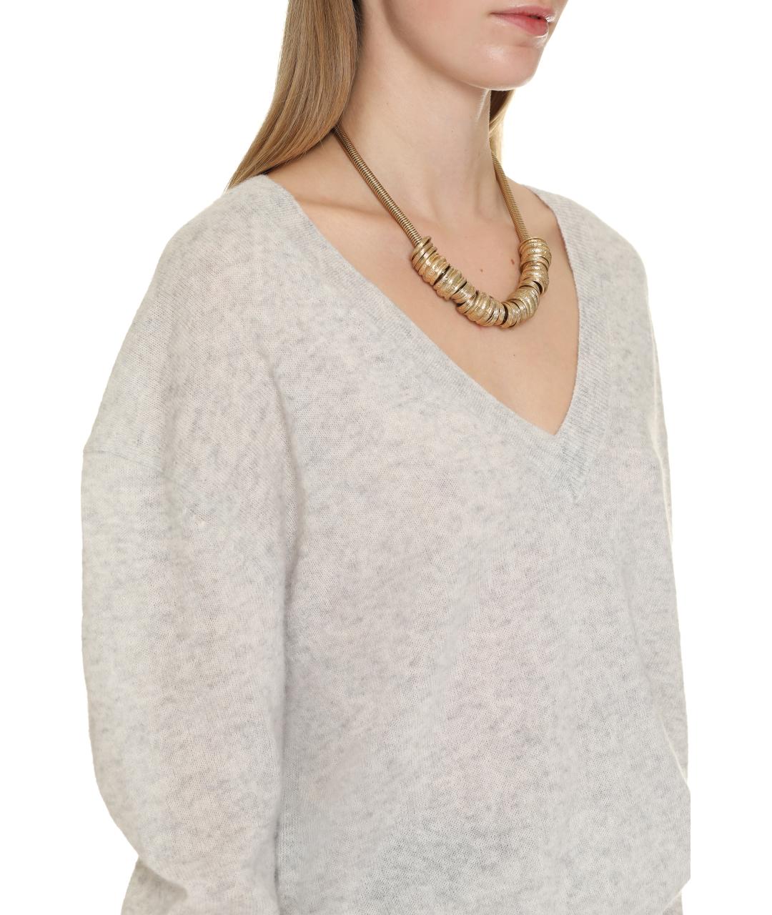 ISABEL MARANT Серый шелковый джемпер / свитер, фото 5