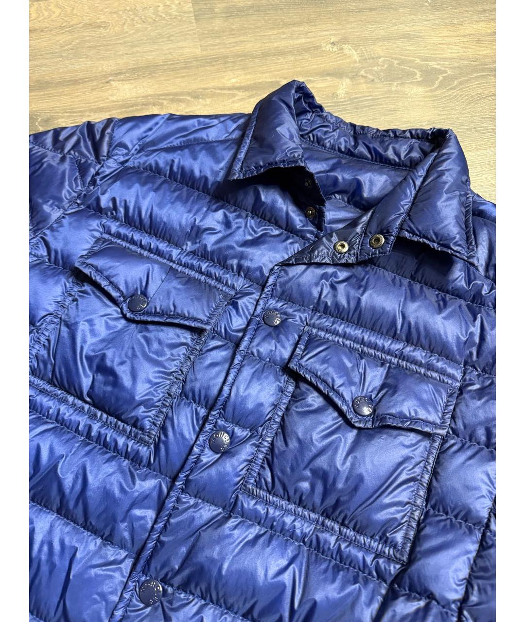 MONCLER Синяя полиамидовая куртка, фото 2