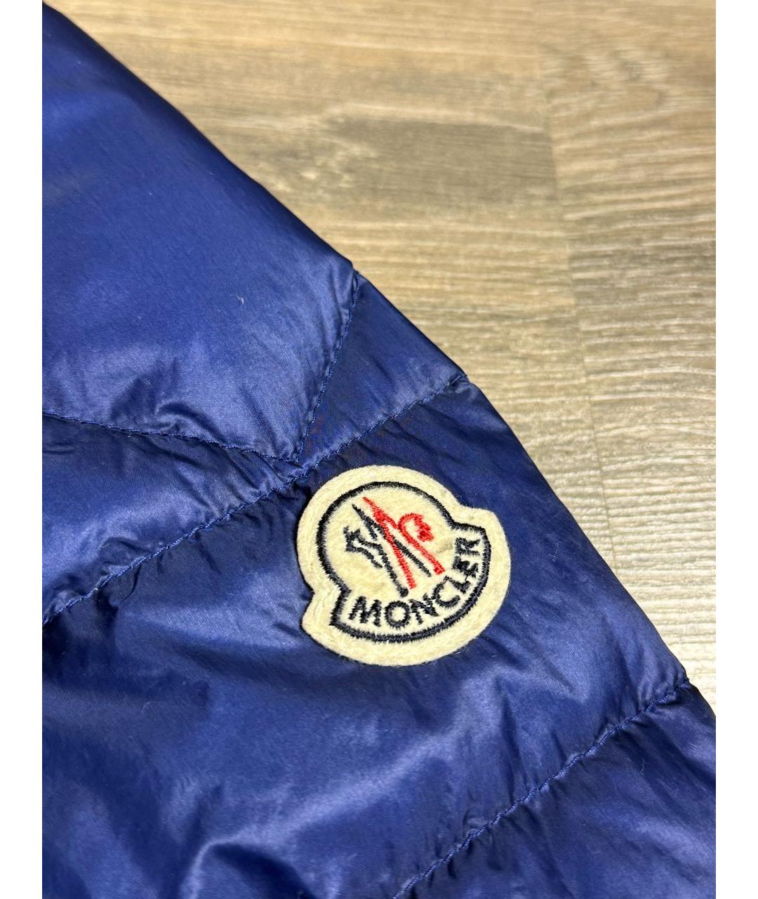 MONCLER Синяя полиамидовая куртка, фото 4