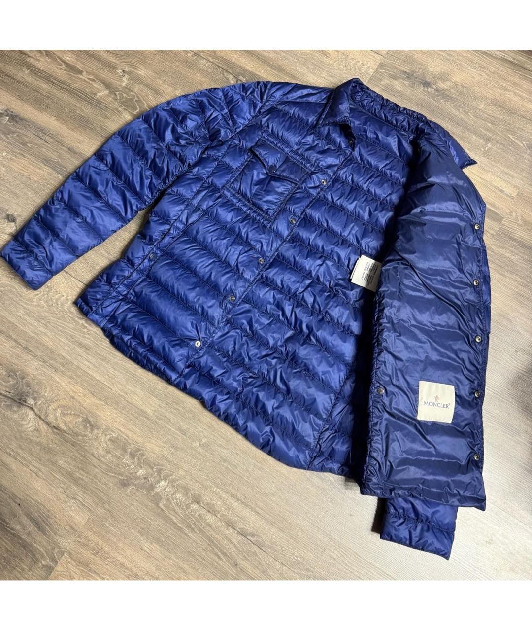 MONCLER Синяя полиамидовая куртка, фото 3