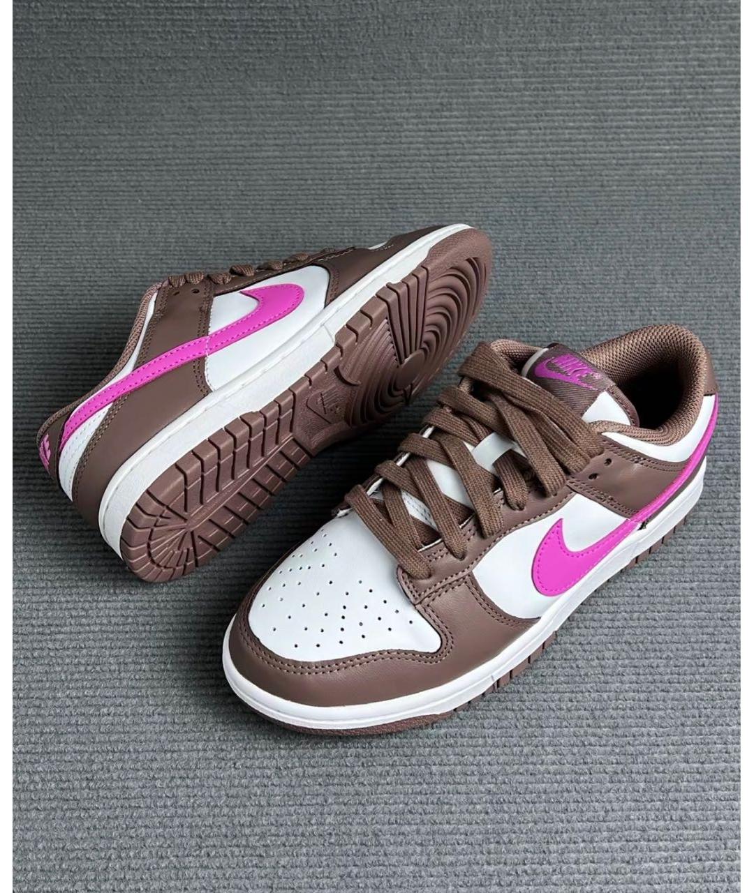 NIKE Коричневые кожаные кроссовки, фото 2