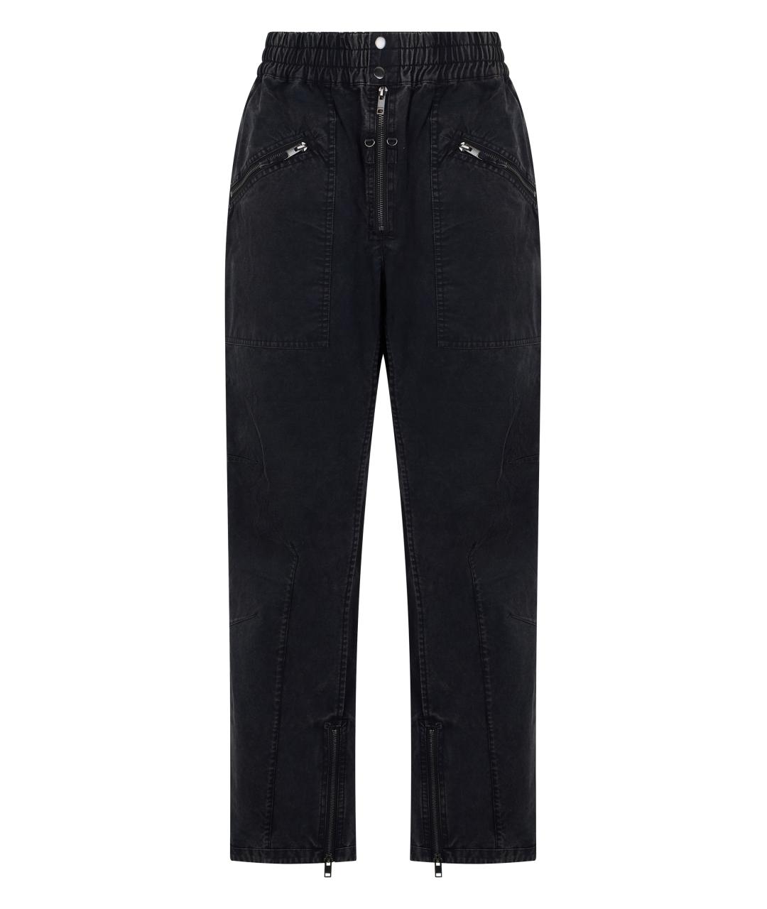 ISABEL MARANT Черные хлопковые повседневные брюки, фото 1
