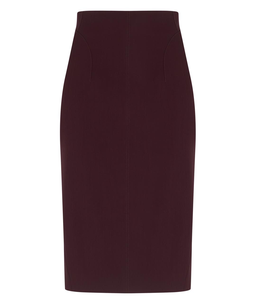 MUGLER Коричневая вискозная юбка миди, фото 1