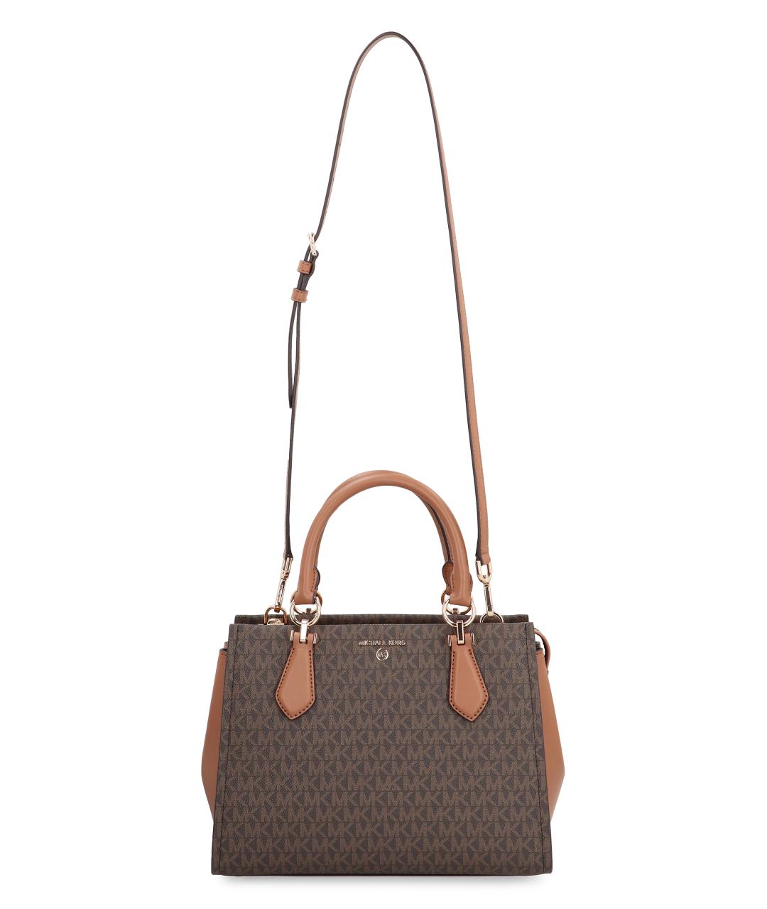 MICHAEL MICHAEL KORS Коричневая синтетическая сумка с короткими ручками, фото 4