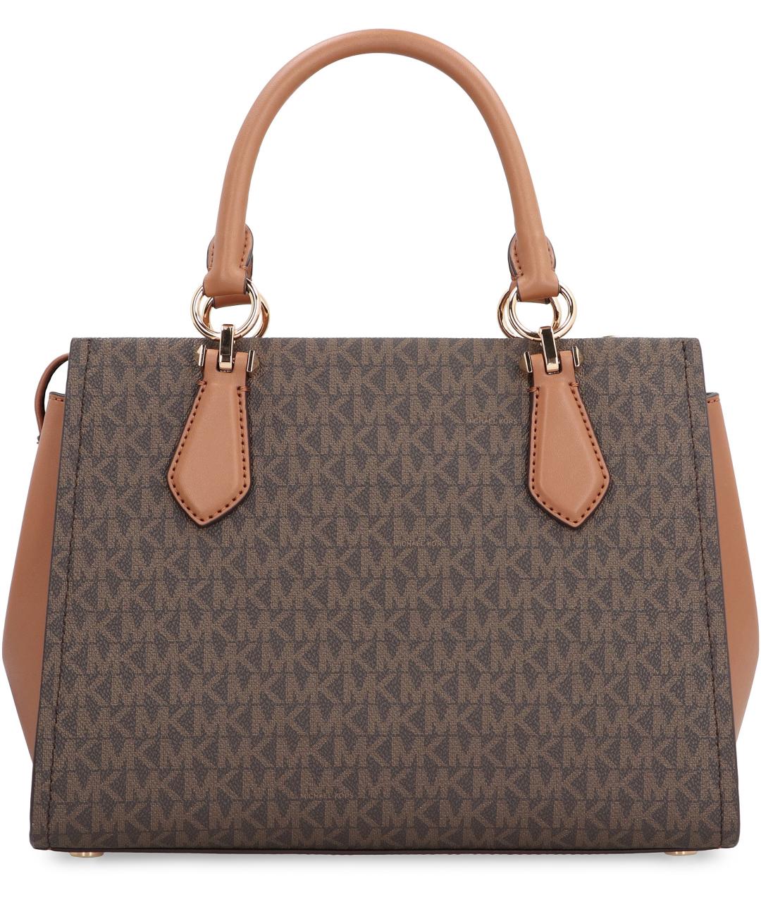 MICHAEL MICHAEL KORS Коричневая синтетическая сумка с короткими ручками, фото 3