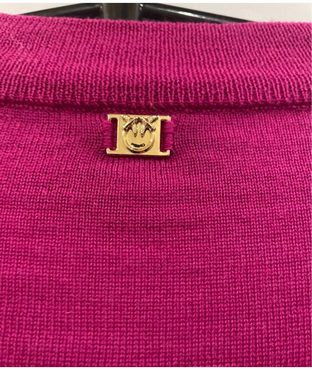 PINKO Фуксия шерстяной кардиган, фото 5