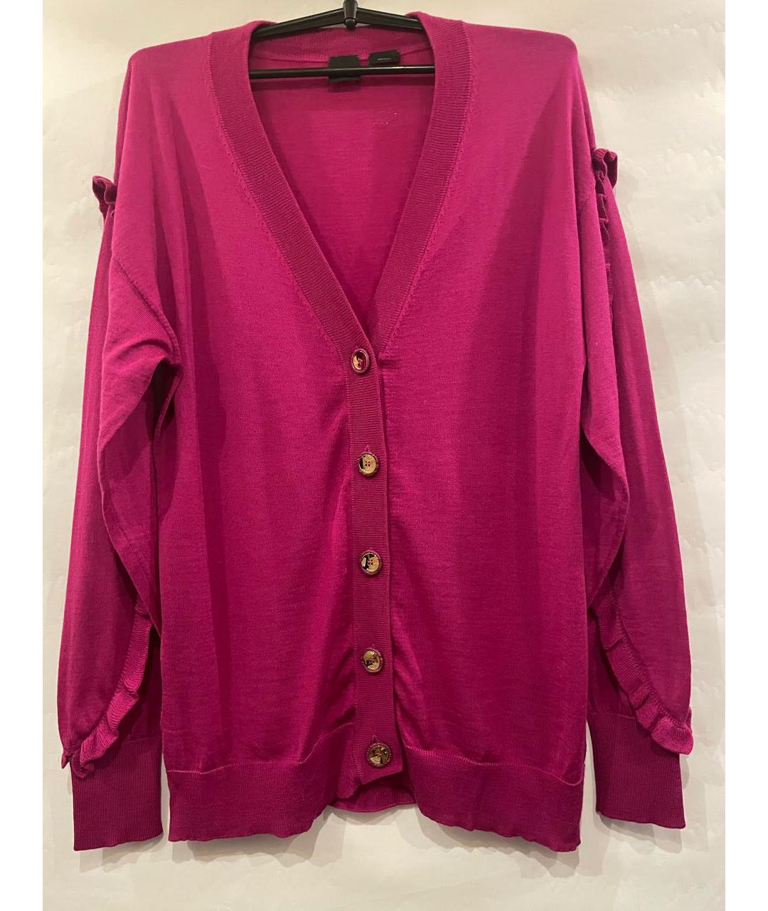 PINKO Фуксия шерстяной кардиган, фото 6